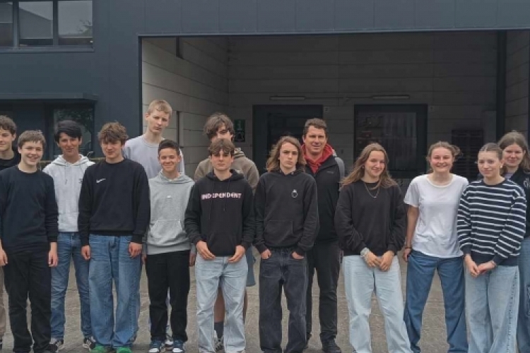 Students visiting